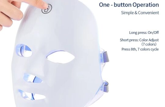 7 Color LED Light Therapy Mask with Neck Treatment Professional Anti Aging Facial Device for Skin Tightening Whitening Rejuvenation 2