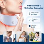 7-Color LED Light Therapy Mask with Neck Treatment - Professional Anti-Aging Facial Device for Skin Tightening, Whitening & Rejuvenation