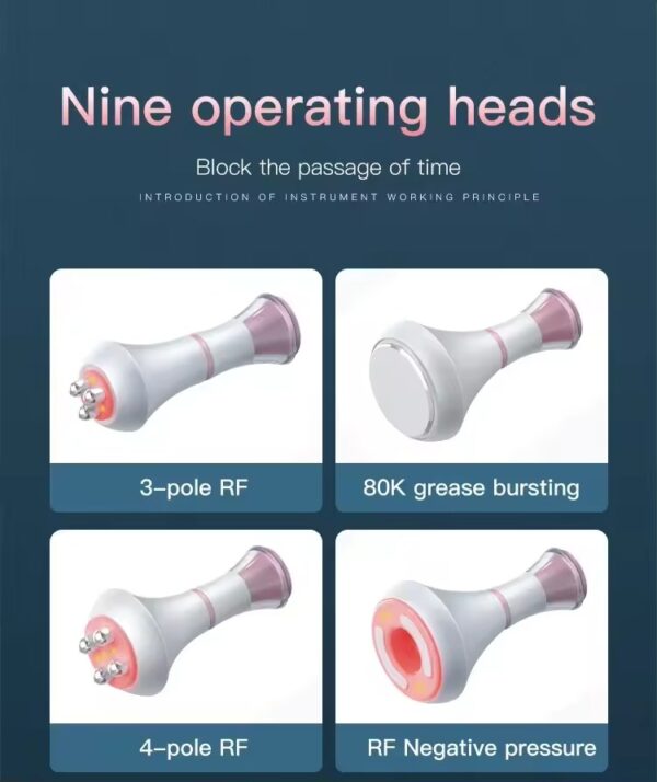 9-in-1 Professional Body Contouring Machine - 80K Cavitation + RF + EMS + Vacuum for Fat Burning & Skin Tightening