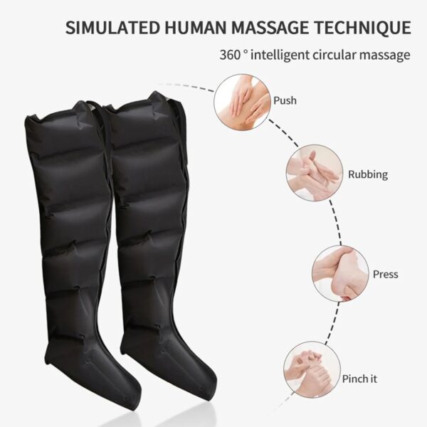 Air Compression Leg Massager Boots - 6-Chamber Pneumatic Therapy for Circulation, Varicose Veins & Muscle Recovery | Free US Shipping