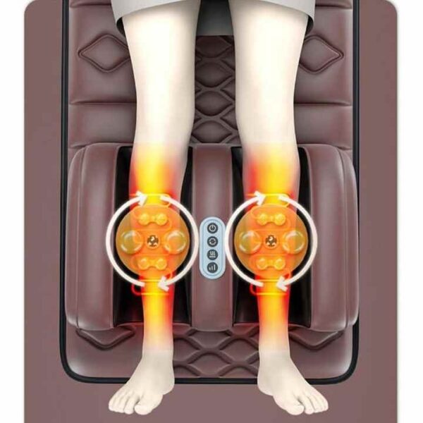 Full Body Vibrating Massage Cushion with Neck Massager – Memory Foam Mattress Pad with Heat Therapy