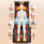 Full Body Vibrating Massage Cushion with Neck Massager – Memory Foam Mattress Pad with Heat Therapy